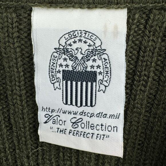 Defense Logistics Agency Valor Rib Knit Commando Shirt Sweater Men's 40 Green‎ - Picture 7 of 10